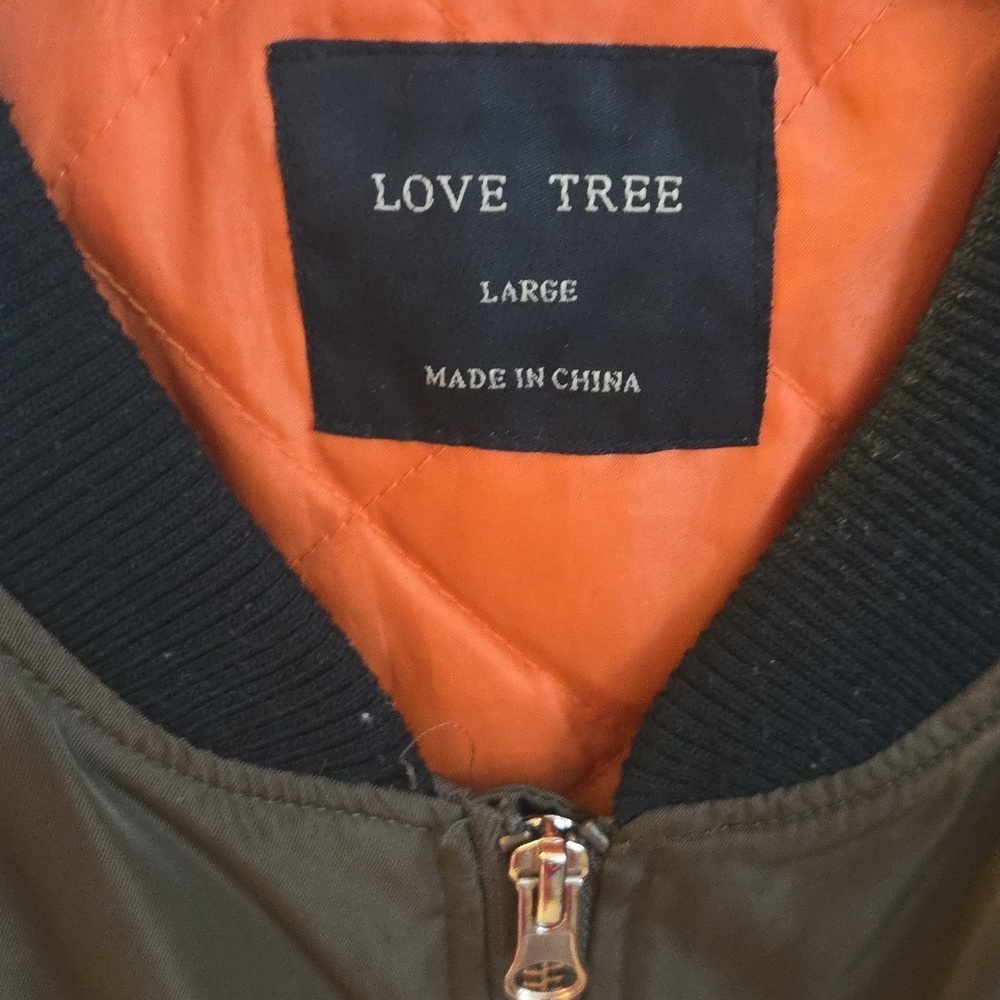 Love Tree Khakhi Olive Green Bomber - Picture 3 of 8